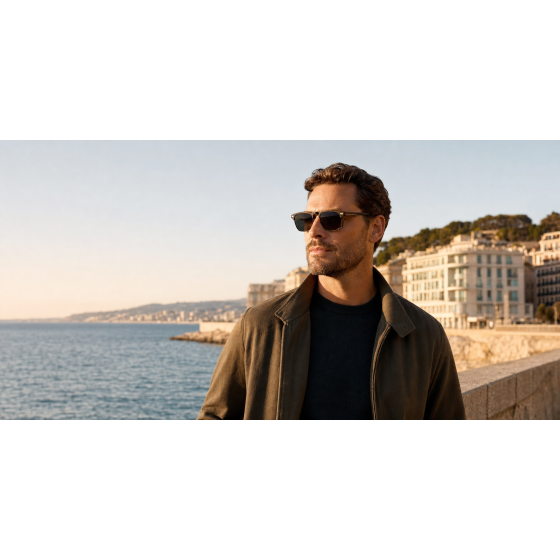 Devon Magnetic Shade Glasses — worn view