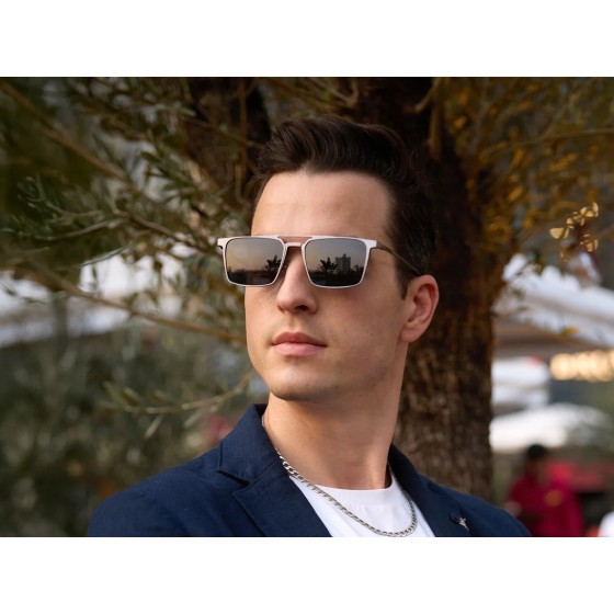 Benjamin Magnetic Shade Glasses — worn view